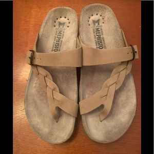 MEPHISTO HELEN TWIST CAMEL SANDALBUCK  Size 38 (8)